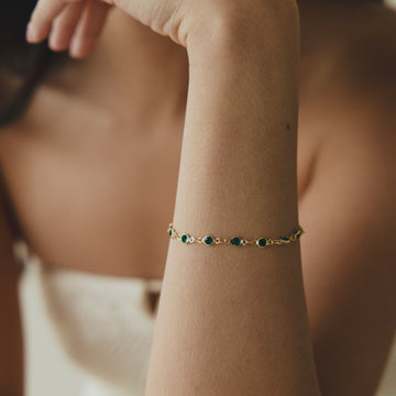Emerald Gemstones Bracelet