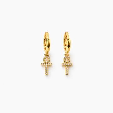Diamonds key of Life Earrings