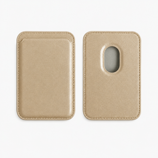 Shimmery Mobile Wallet In champagne