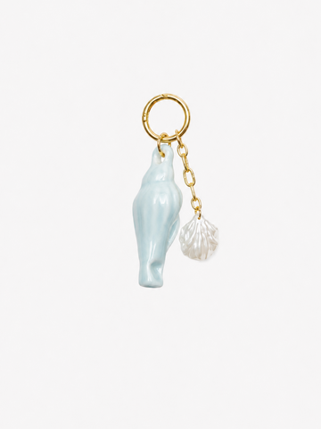 Shell Bag Charm in Blue