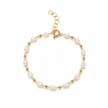 Gold in Pearls Bracelet