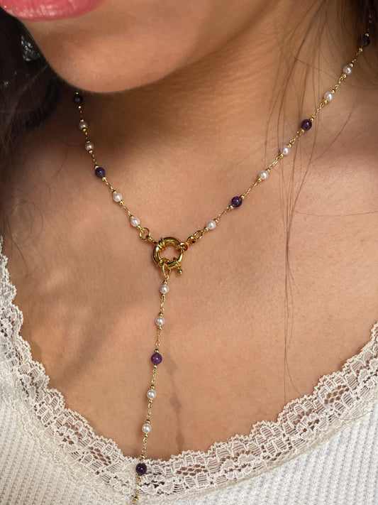 Violet Drop Necklace
