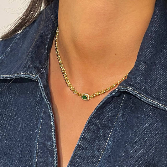Emerald Gemstone Chain