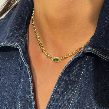 Emerald Gemstone Chain