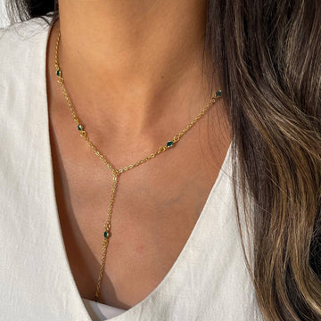 Drop Emerald Necklacde