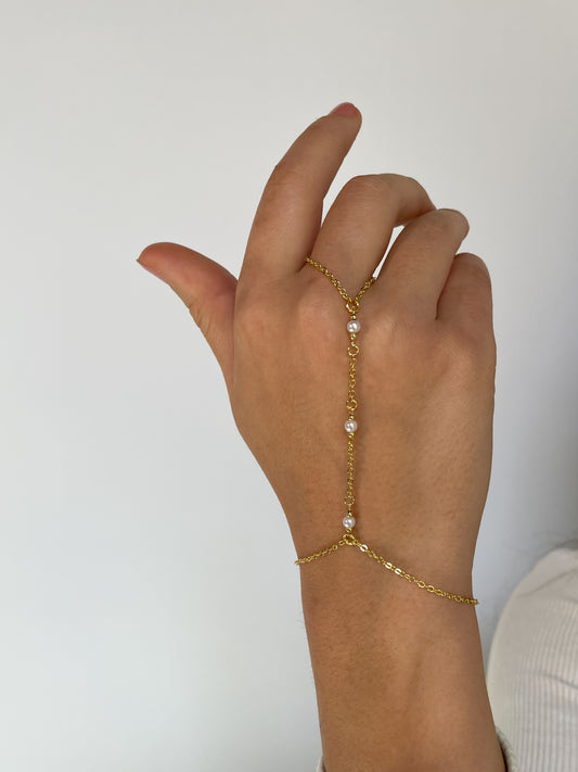 Pearls Hand Chain