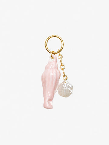 Shell Bag Charm in Pink