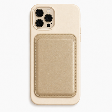 Shimmery Mobile Wallet In champagne