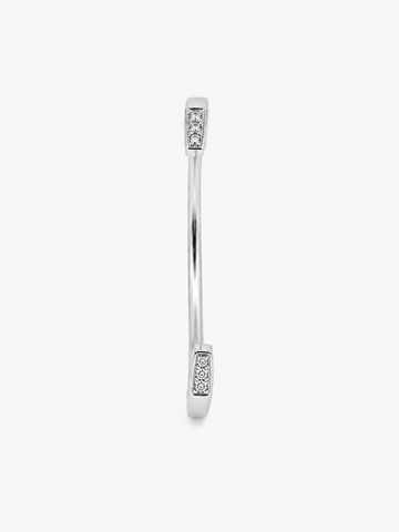 Dainty Diamonds Bangle in Silver