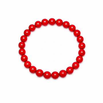 Chunky Beads Bracelet in Red