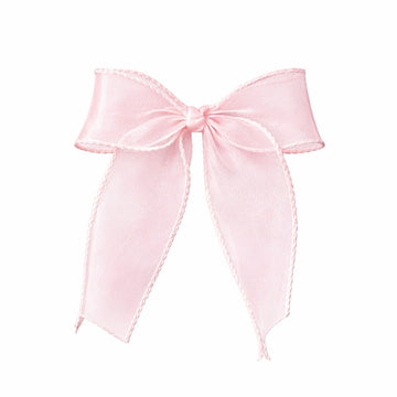 Rose Organza Hair Bow