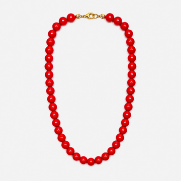 Chunky Beads Chocker in Red