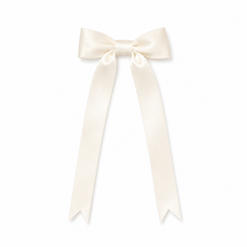 White Satin Hair Bow