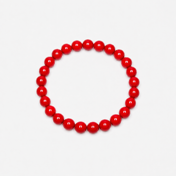 Chunky Beads Bracelet in Red