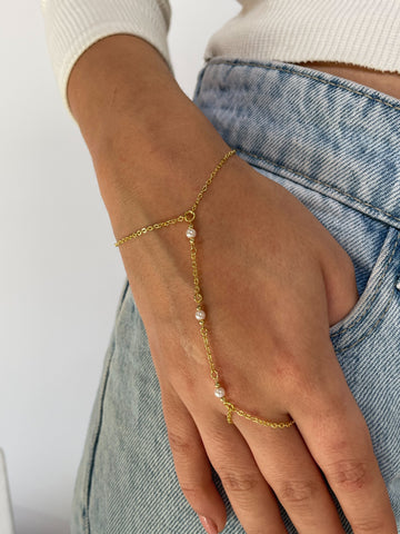 Pearls Hand Chain