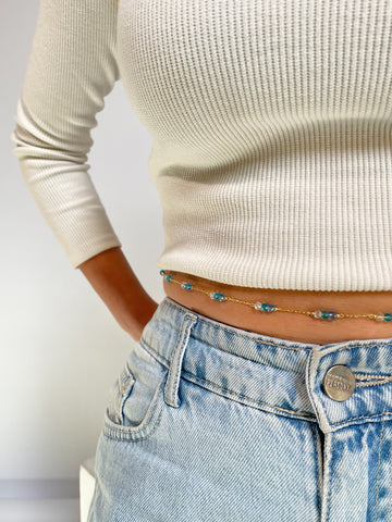 Aqua Belly Chain