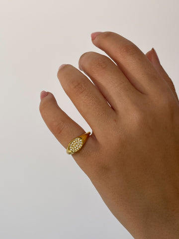 Crystals Pinky Ring