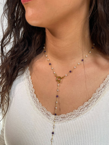 Violet Drop Necklace