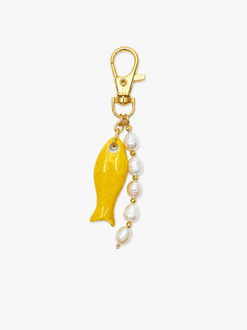 Fish Bag Charm in Yellow
