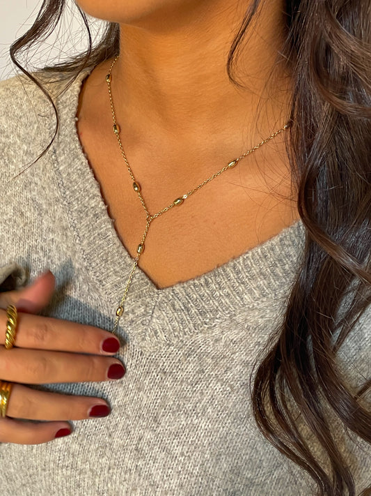 Oval Beaded Necklace