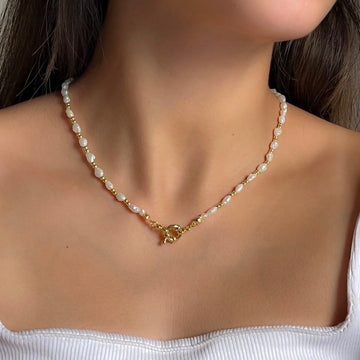 Golden Pearl Necklace