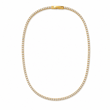Thin Diamonds Necklace In Gold