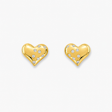 Diamonds Heart Studs